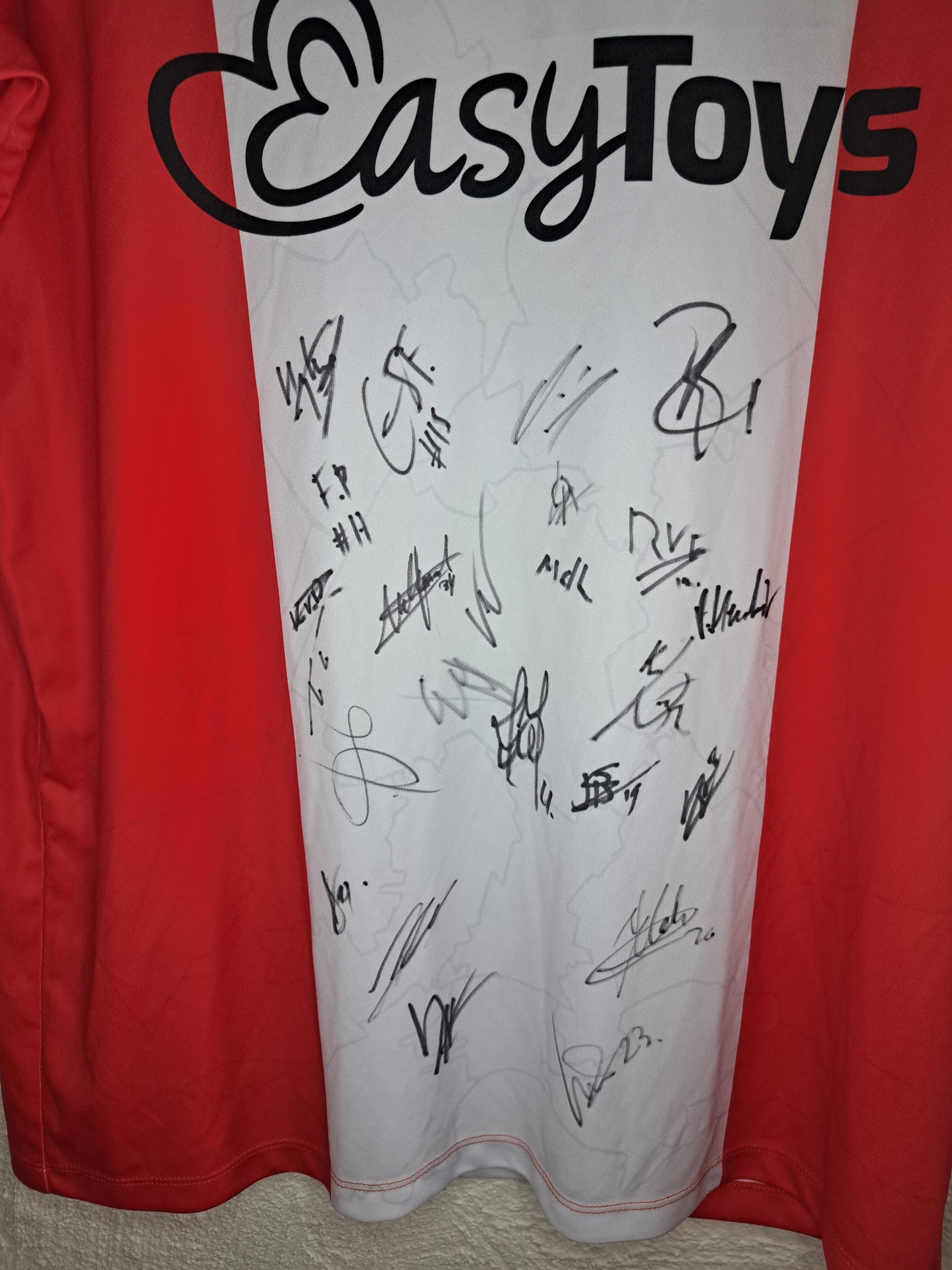 FC Emmen 2021-2022 home shirt squad signed (L)