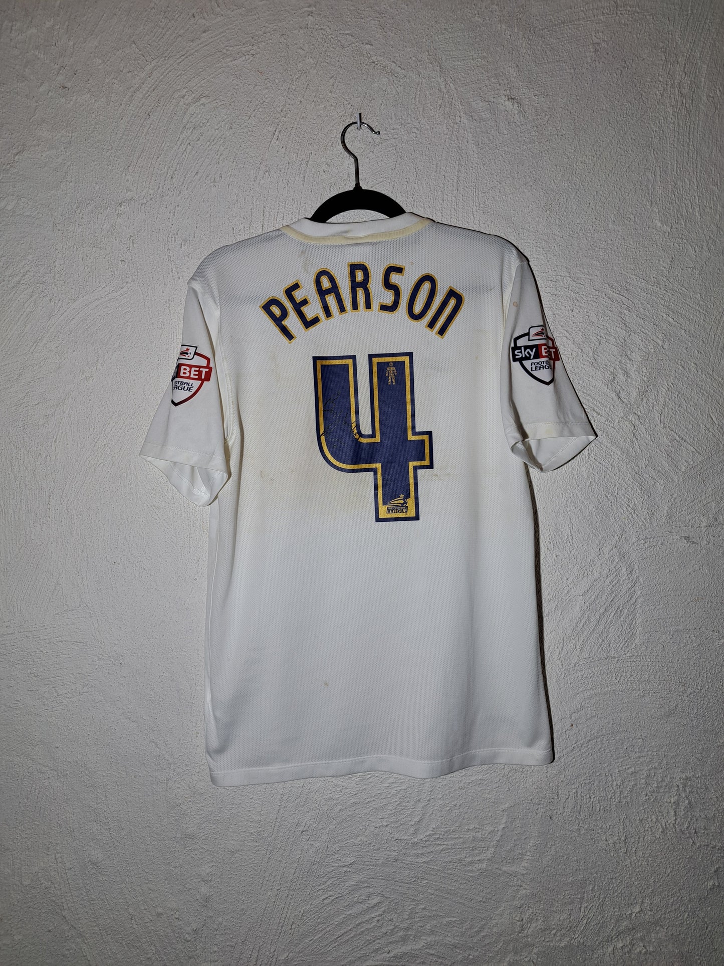 Preston North End 2015-2016 home shirt (M) #Pearson - matchworn - signed