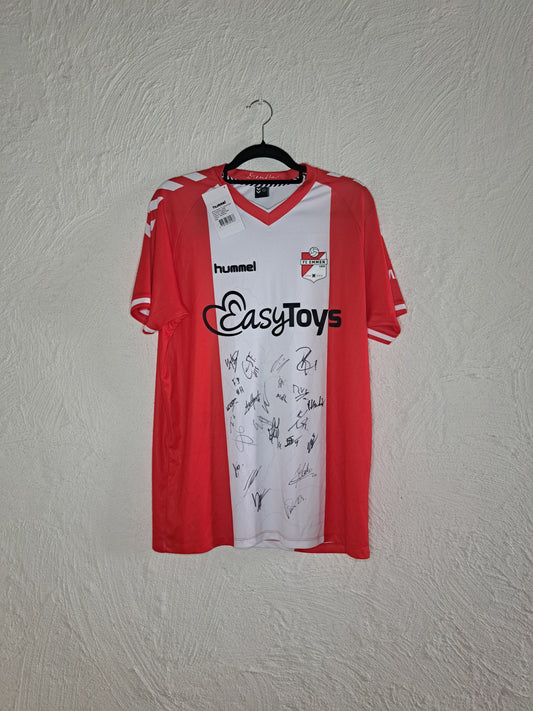 FC Emmen 2021-2022 home shirt squad signed (L)